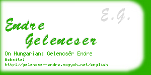 endre gelencser business card
